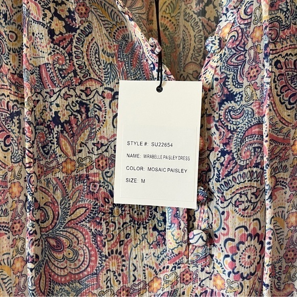 NWT GENERATION LOVE Mirabelle Mosaic Dress Mosaic Paisley with Slip Size‎ Medium - Picture 4 of 16